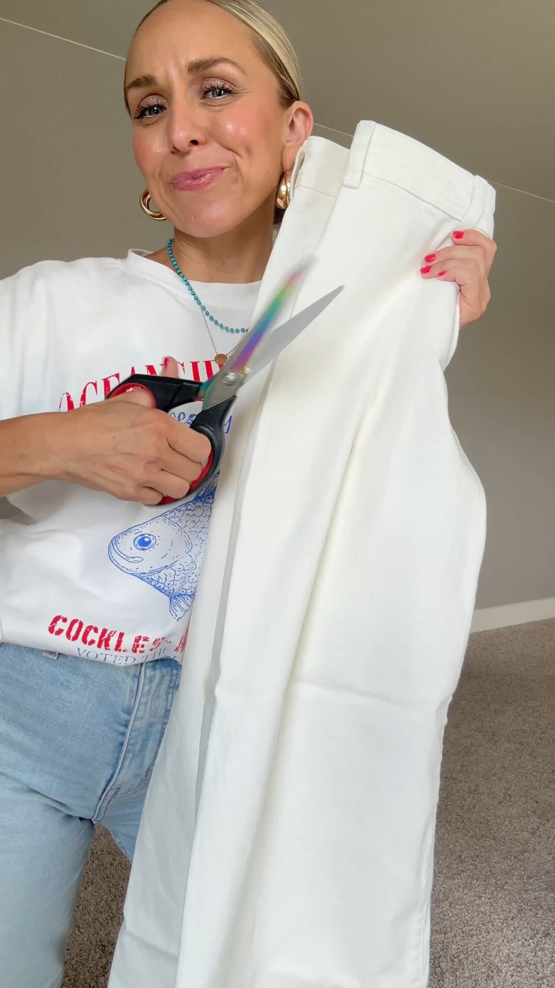 How to cut your jeans in less than five minutes! 

These white jeans are under $30! I sized up one size and love the fit. ❤️

#LTKFindsUnder50 #LTKSeasonal #LTKStyleTip
