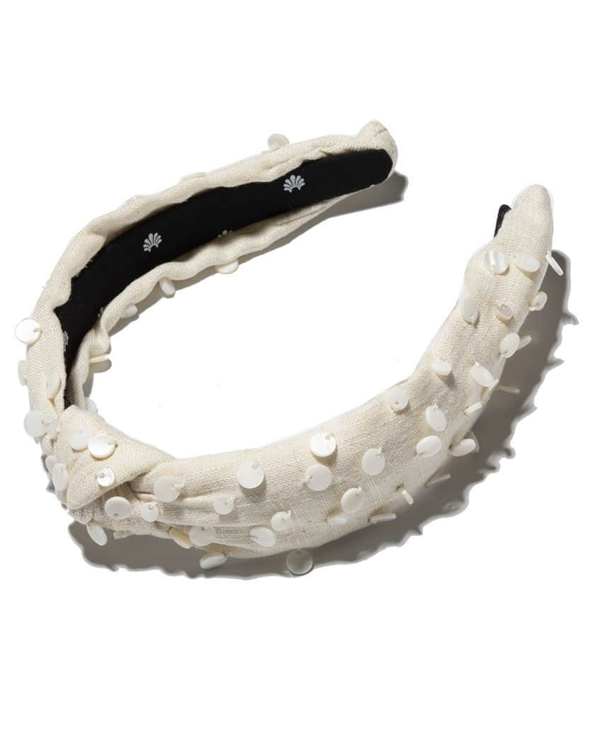 Shell Paillette Slim Knotted Headband | Neiman Marcus