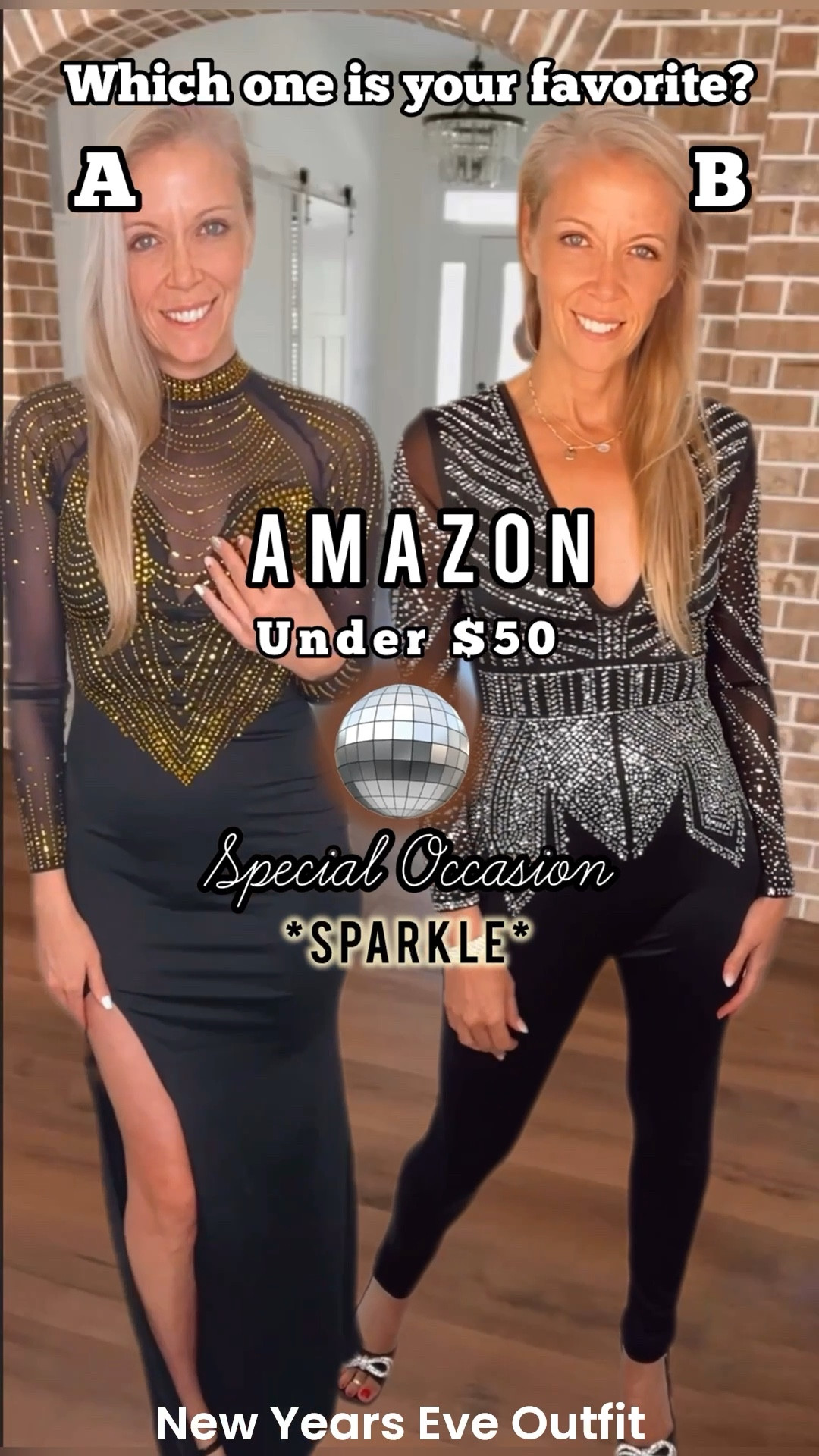 ✨ Sparkle for under $50 on Amazon! 🪩
Both of these head-turning outfits are affordable & SO good 🤩
Perfect for NYE, parties, date night, or anytime you wanna shine!
Shop them now!
Which one’s your fave? A or B?👇
#AmazonFashion #Under50 #NYEOutfit #SequinDress #AffordableFashion #SparkleSeason #AmazonFinds

#LTKHoliday #LTKOver40 #LTKFindsUnder50