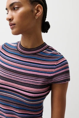 Selene Sweater Tee - Egyptian Blue Stripe | Pistola Denim