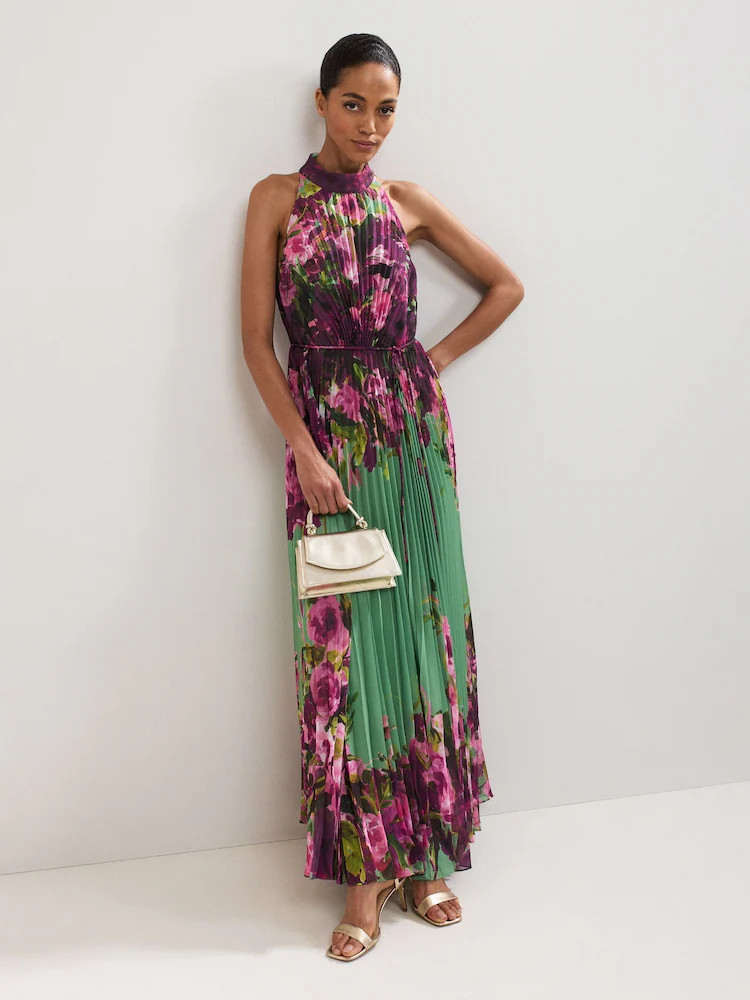 Phase Eight Green Dahlia Floral Print Dress | Next EU