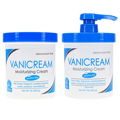 Vanicream Moisturizing Skin Cream with Pump Dispenser Plus Bonus Jar Combo Pack, 1 Pound Each | Amazon (US)