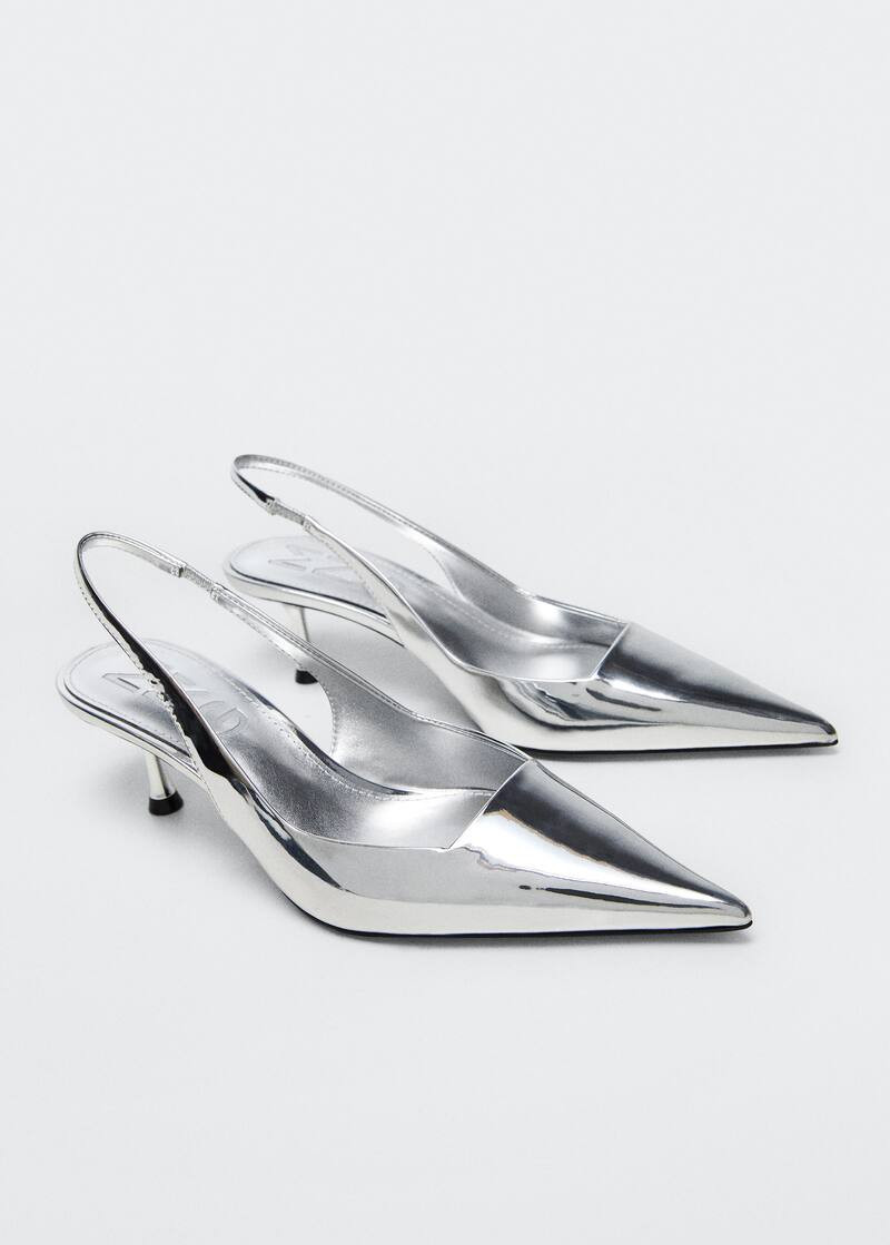 Metallic heel shoes -  Women | Mango USA | MANGO (US)