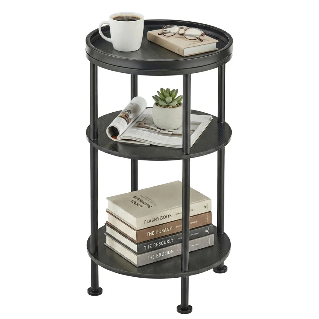 Side Table, Small Round Side Table for Small Spaces, 3-Tier Round Accent Table Slim Side Table, M... | Walmart (US)