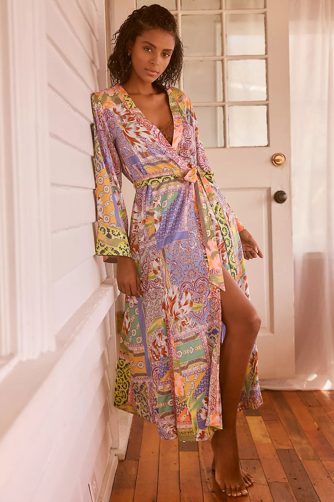 By Anthropologie Scarf-Print Robe | Anthropologie (US)