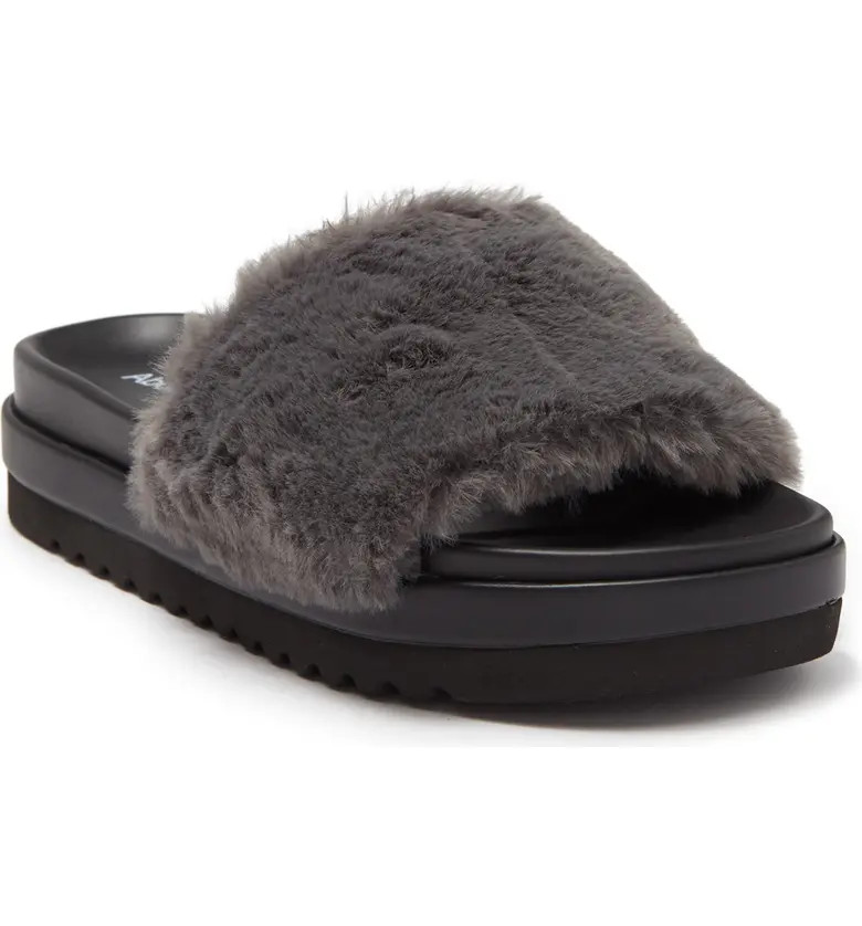 ABOUND Jane Faux Fur Platform Slide Sandal | Nordstromrack | Nordstrom Rack
