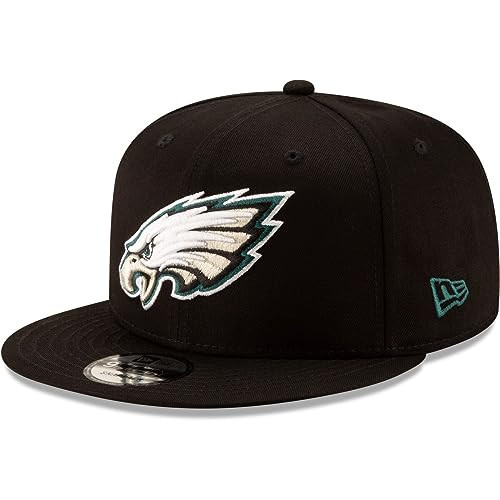 New Era NFL 9FIFTY Team Color Adjustable Snapback Hat Cap - One Size (US, Alpha, One Size, Philadelphia Eagles - Black) | Amazon (US)