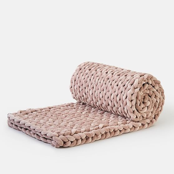 Bearaby Velvet Napper, 15 lbs, Dusty Blush | West Elm (US)