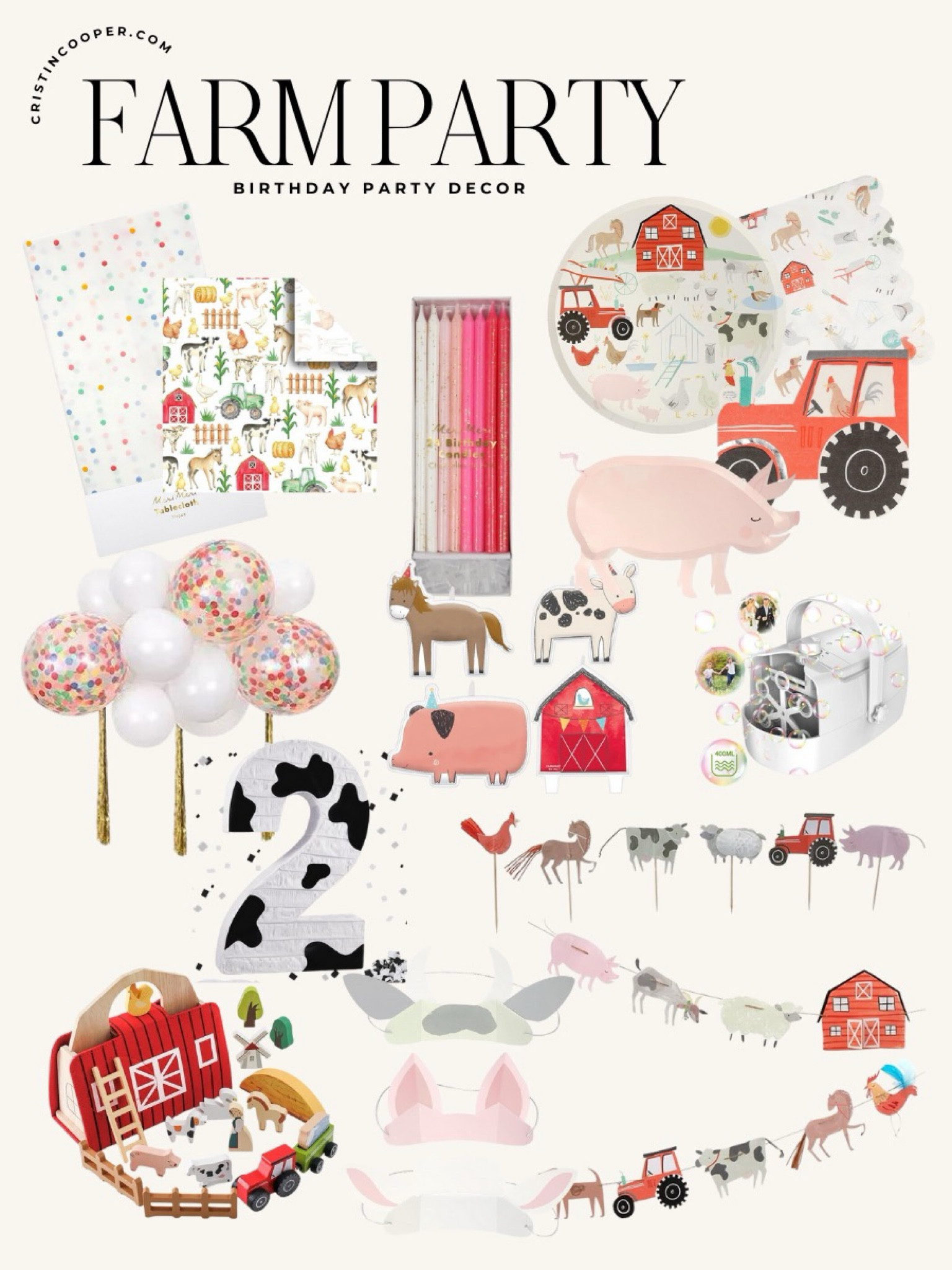 Birthday party inspiration - two year old farm party decor and supplies

#LTKSeasonal #LTKparties #LTKkids