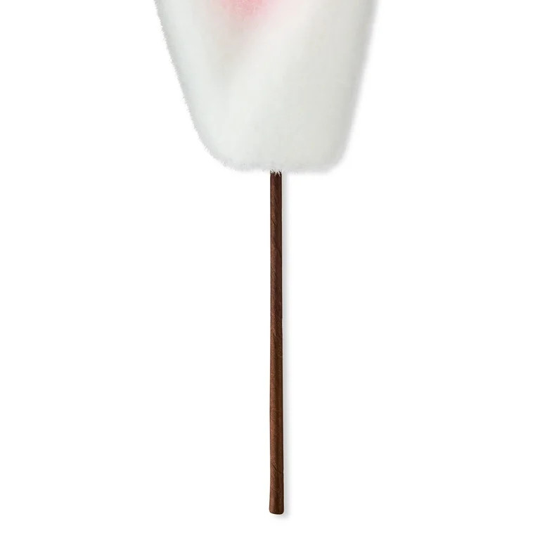 Flocked Bunny Ear Floral Picks, White and Pink, 12.5", 2 Count, Easter by Way To Celebrate | Walmart (US)