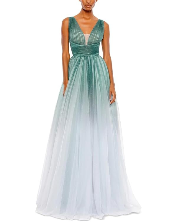 Mac Duggal Womens Ombre Metallic Evening Dress | Amazon (US)