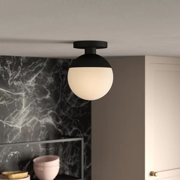 Yearby 1-Light Simple Globe Semi Flush Mount | Wayfair North America