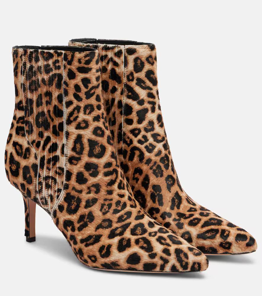 Veronica Beard Lisa 70 leopard-print calf hair ankle boots | Mytheresa (INTL)