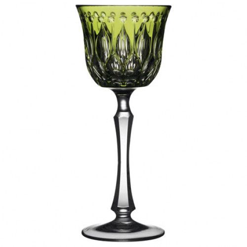 Varga Renaissance Yellow/Green Wine Glass 8.25 in High 6 oz | Gracious Style