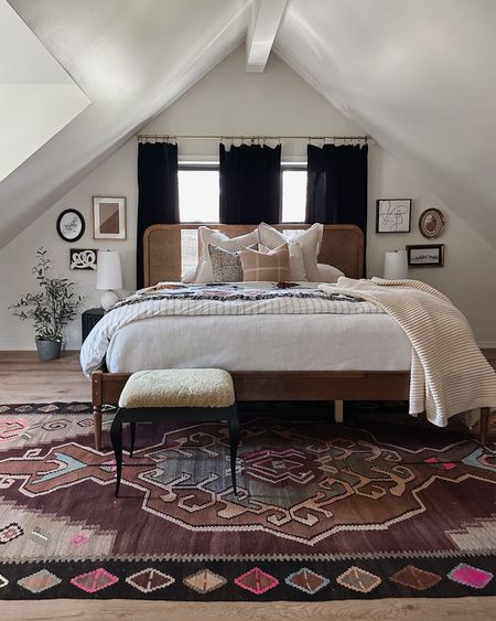 Guest Bedroom - Get the look! Love a vintage rug and collected art in a cozy space.

#LTKhome