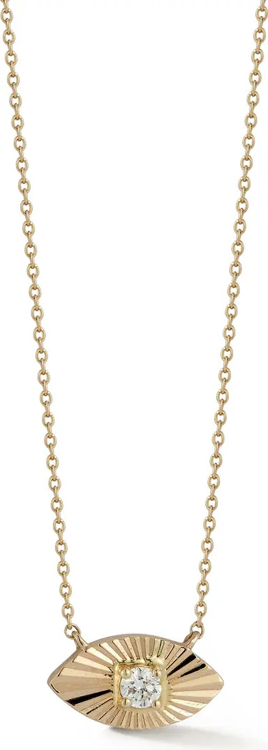 Dana Rebecca Designs Fluted Diamond Evil Eye Pendant Necklace | Nordstrom | Nordstrom