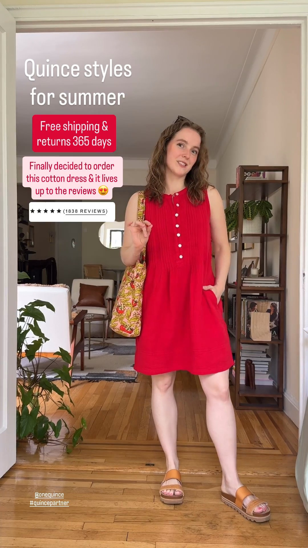 @Quince cotton dress for summer. Lots of color options. Free shipping & returns. Wearing xs I’m 5ft 2 117 lbs. #quincepartner

#LTKSaleAlert