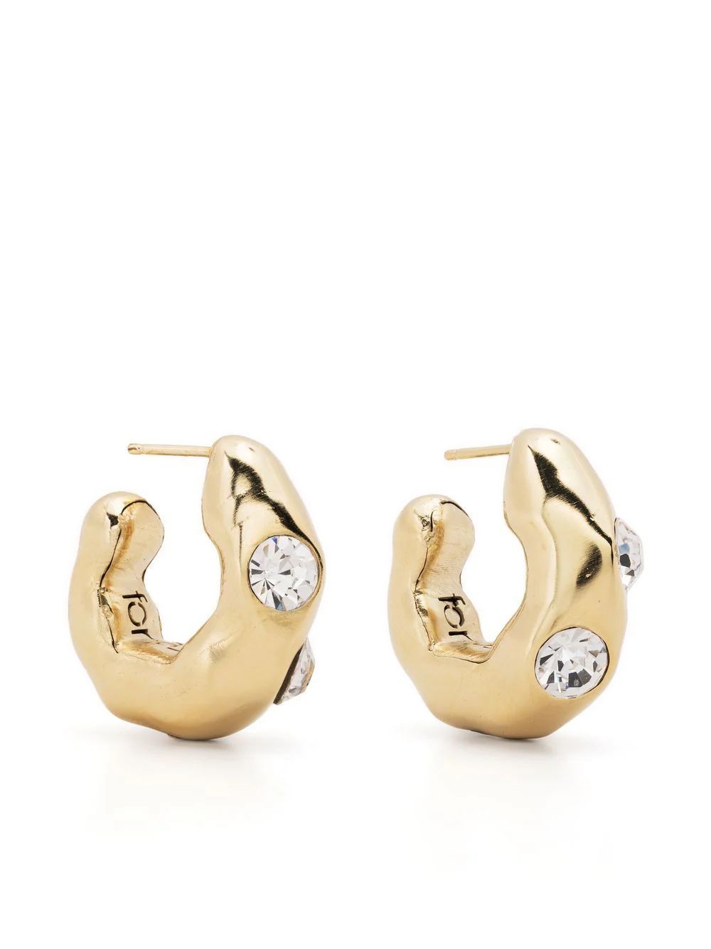 Forte Forte textured-finish Hoop Earrings - Farfetch | Farfetch Global