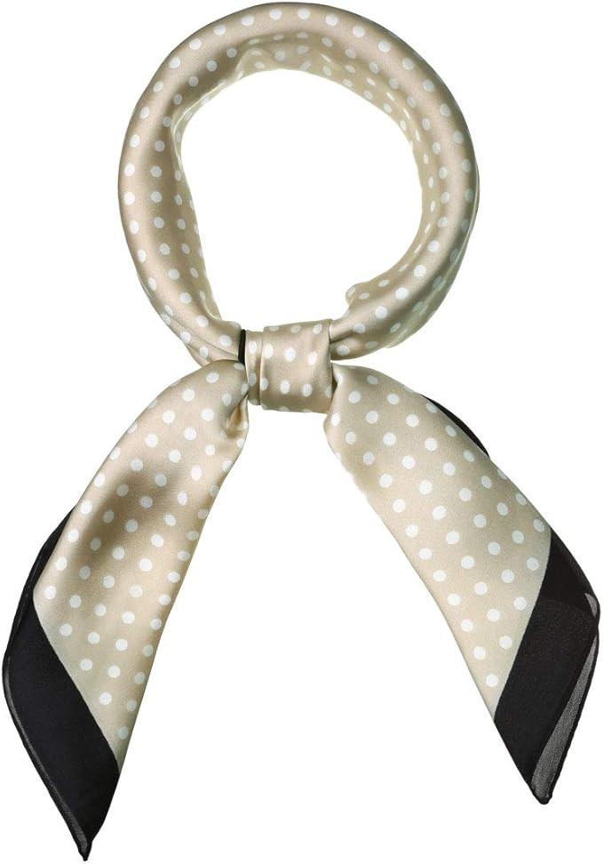 Allegra K 70cm Polka Dots Square Scarf Neck Scarves Kerchief Neckerchief Headband for Women | Amazon (US)