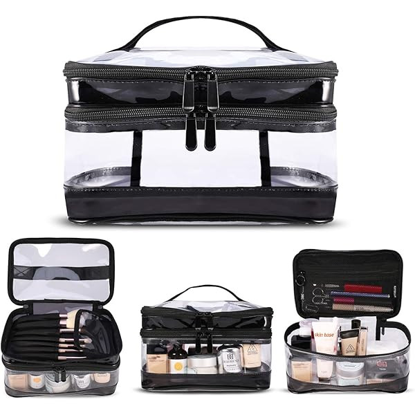 Bagail Large Clear Makeup Bag Zipper Waterproof Transparent Portable Travel Storage Pouch Cosmeti... | Amazon (US)
