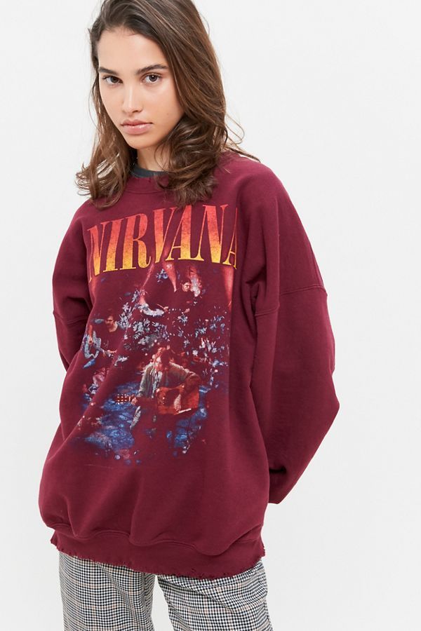 Nirvana Unplugged Oversized Crew Neck Sweatshirt | Urban Outfitters (US and RoW)