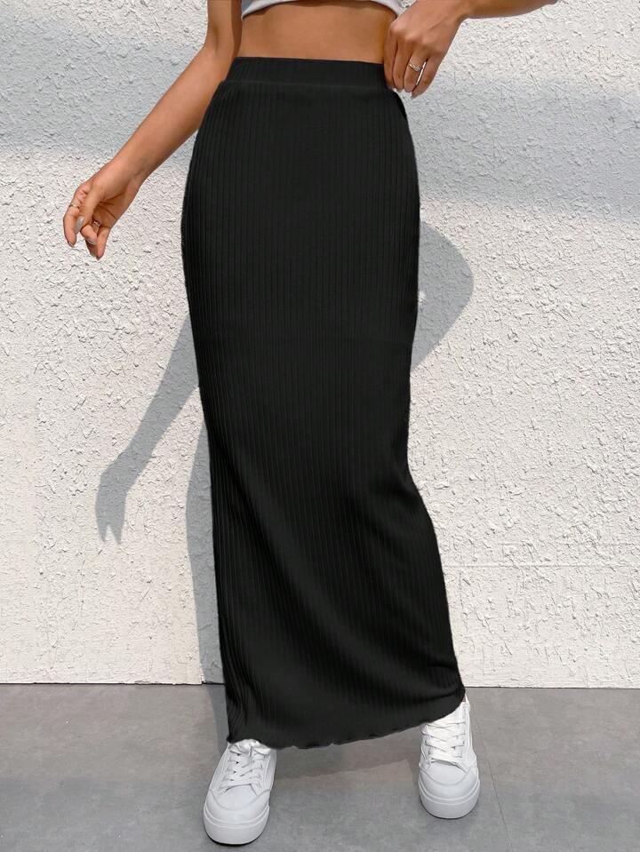 SHEIN EZwear Casual Eenkleurig Rok Geplisseerde | SHEIN