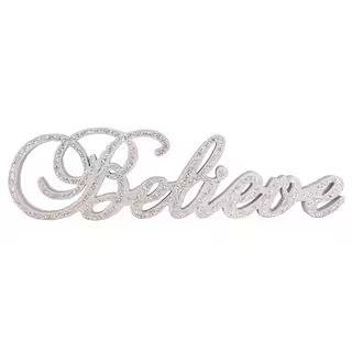 Champagne Believe Glitter Tabletop Sign by Ashland® | Michaels Stores