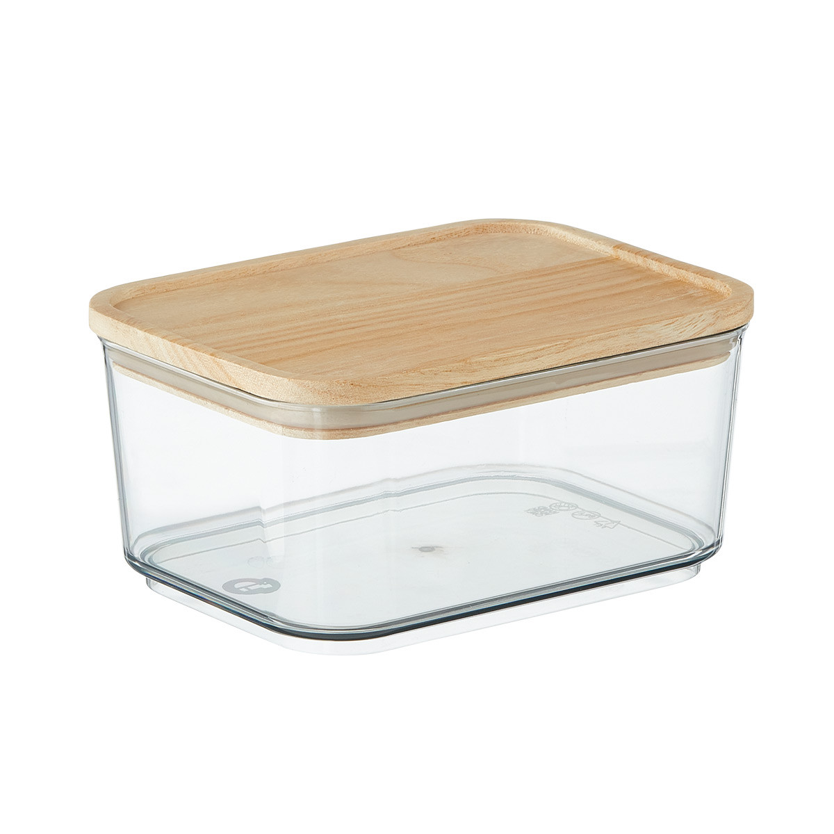 Rosanna Pansino x iD 3.5 c. Canister w/ Wood Lid Clear | The Container Store