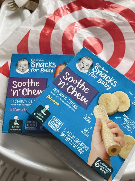 Is it just me or is Beckett an even cuter version of the Gerber baby?! #ad
👶🏻
It’s the season of 3 s’s for our sweet boy…summer, snack and soothe! Becks is loving the new edible tethers by @gerber offered in two different flavors at @target!
🍓
‘Firsts’ can be stressful as a first time parent, but they’re also filled with so much sweet joy’! We love that as Beckett gets his first tooth, we can offer him a snack that is made with real fruit and wholesome grains, no plastic and no medicine, and that is long lasting for our little one to enjoy. Soothe ‘N’ Chews are easy for him to grab onto and hold on his own, and make for an easy at home snack or on-the-go essential for our diaper bag!
🩵
You can shop Banana & Strawberry Apple at Target, both online & in-store!
#TheVillageByGerber #AnythingForBaby #GerberBabyAtTarget #Target #TargetPartner 

#LTKfamily #LTKbaby