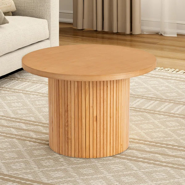 Charleily Solid Wood Coffee Table Round | Wayfair North America