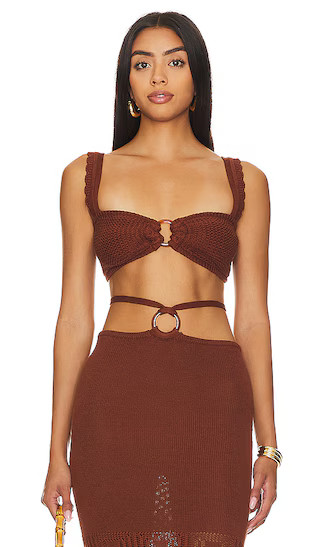 Sachi O Ring Bra in Clay | Revolve Clothing (Global)