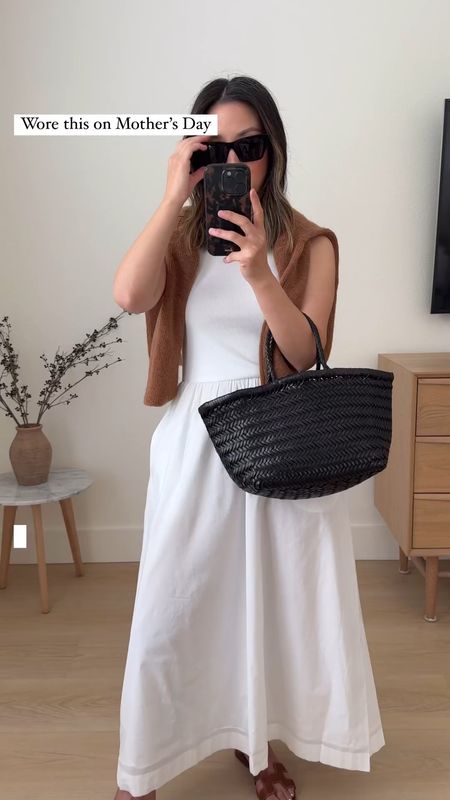 One of my fav summer finds!!! Love this dress. Fam is stretchy and comfy and the skirt part isn’t too fluffy. Has pockets. Can throw on a top or sweater over. 

Macys dress xs
Sezane cardigan xs
Hermes sandals 35
Dragon Diffusion bag 
YSL sunglasses  

Dresses, white dress, spring dress, vacation dress 

#LTKFindsUnder100 #LTKShoeCrush #LTKSaleAlert