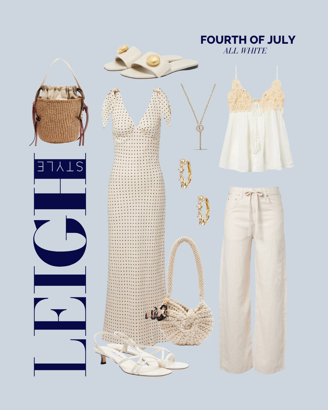Keeping it clean and classic for the Fourth of July with an all-white look. 

#FourthOfJuly #4thOfJulyOutfit #WhiteAesthetic #SummerStyle #SummerOutfits #PolkaDotDress #NeutralStyle 

 #LTKootd #LTKBeauty