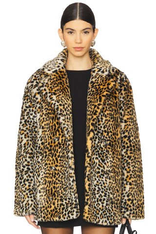 Bardot Vento Faux Fur Coat in Cheetah from Revolve.com | Revolve Clothing (Global)