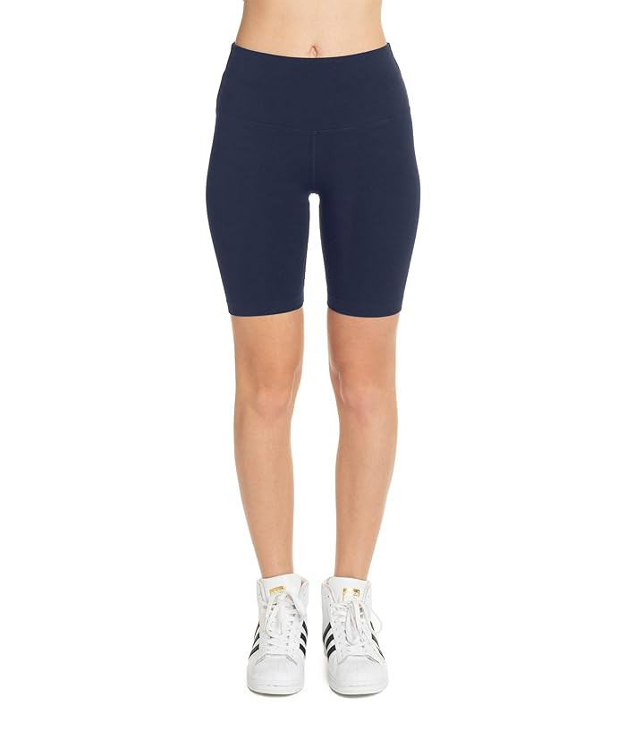 Hard Tail Flat Waist Bike Shorts (Dark Denim) Women's Shorts | Zappos