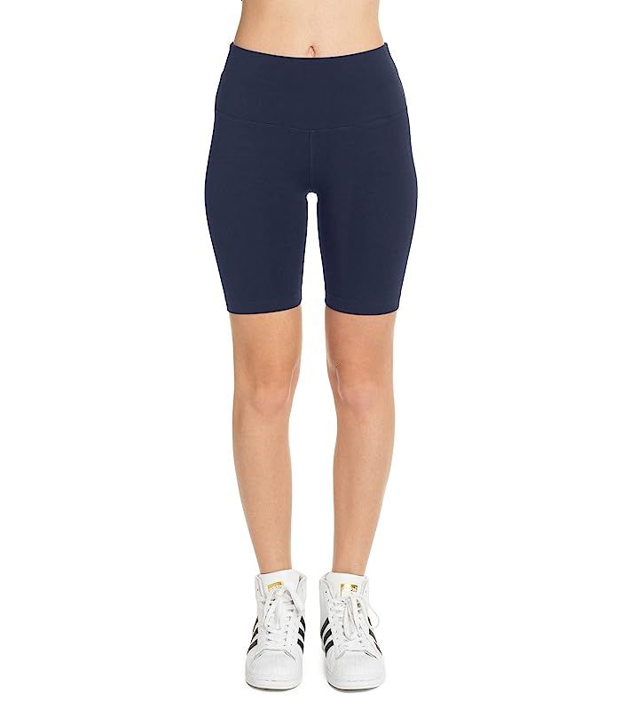 Hard Tail Flat Waist Bike Shorts (Dark Denim) Women's Shorts | Zappos