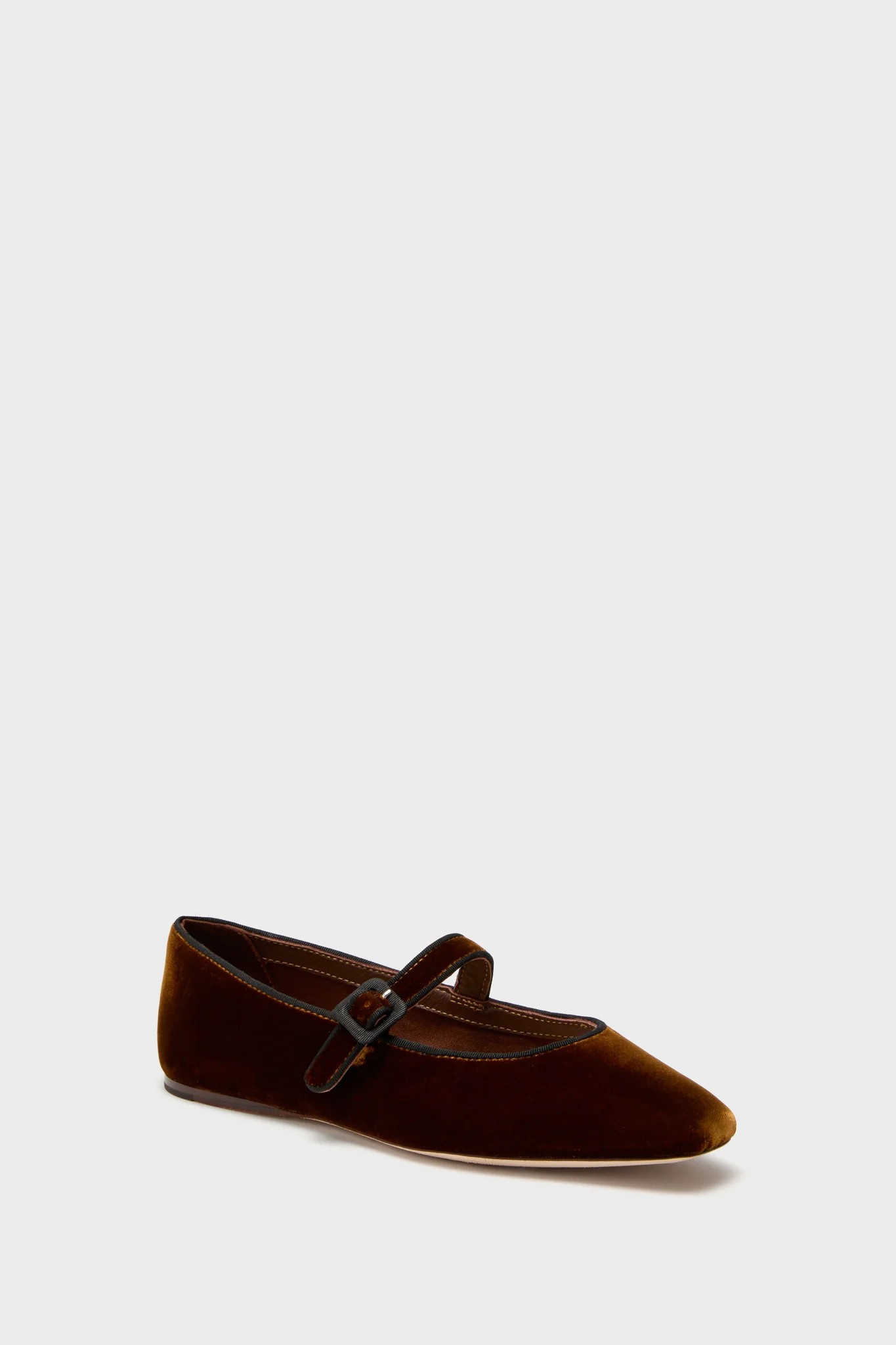 Dark Brown Velvet Ginger Mary Janes | Tuckernuck (US)