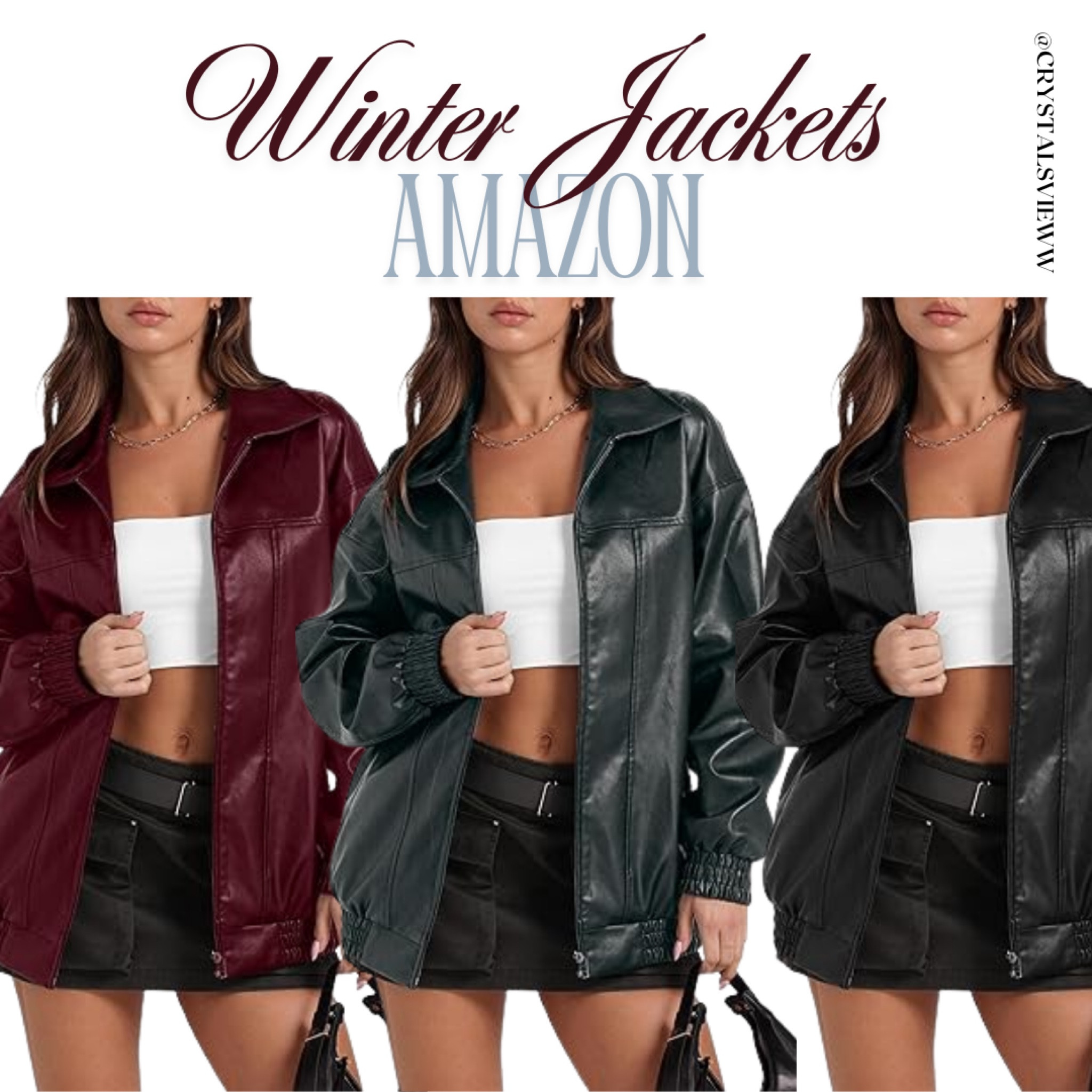 Amazon women jackets, burgundy jacket, black leather jacket 

#LTKStyleTip #LTKU