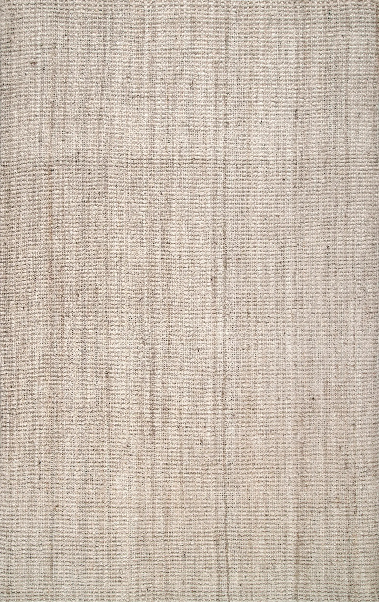 Handwoven Jute Ribbed Solid Rug | Off White | Rugs USA