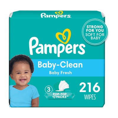 Pampers Baby Clean Fresh Scented Baby Wipes - 216ct | Target