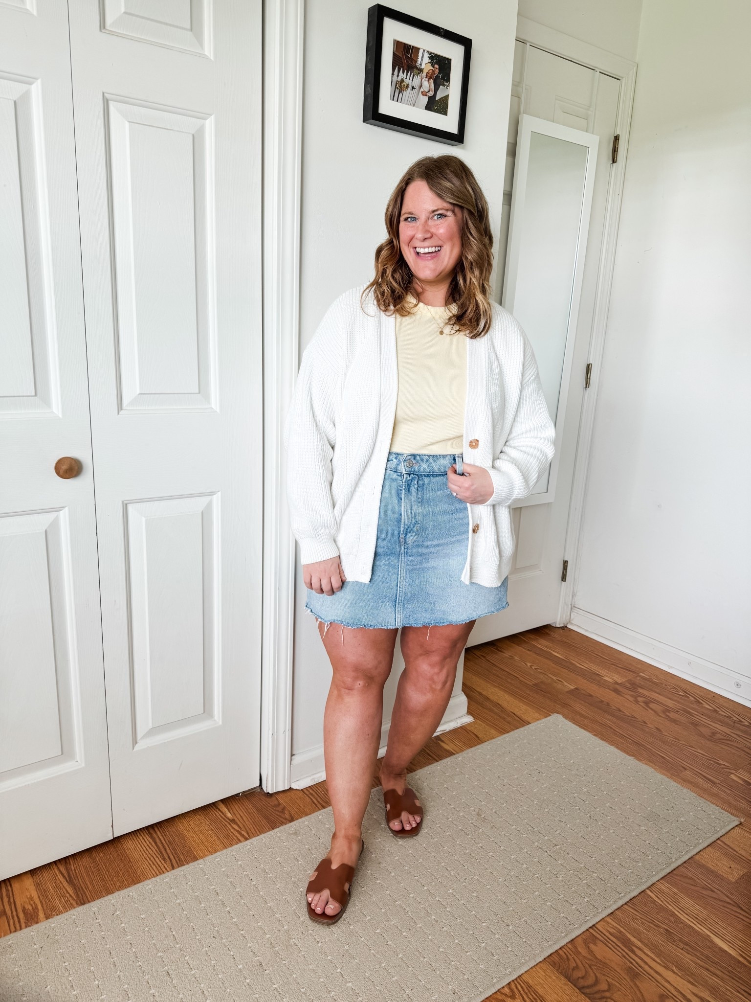 I love a sweater & a skirt for spring or cool summer days! This quince one is great quality and I love it paired with the butter yellow tee. 

Wearing a large in my Quince cardigan, XL in tee.  My skirt is old so I linked similar
 

#LTKSeasonal #LTKMidsize #LTKFindsUnder50