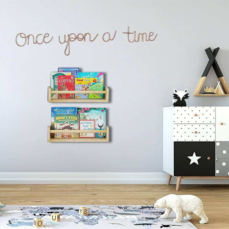Once Upon a Time Metal Wall Art Read Signs Playroom Decor Nursery Wall Decor Words Art for Kids P... | Amazon (US)