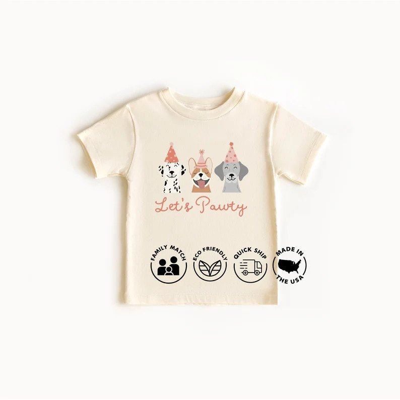 Let's Pawty Puppy Birthday Shirt Let's Pawty Birthday Shirt, Dog Lets Pawty, Lets Pawty Party Dog... | Etsy (US)