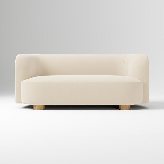 Laurent, 76"" Sofa, Deluxe Velvet, Sand, Bld | West Elm (US)