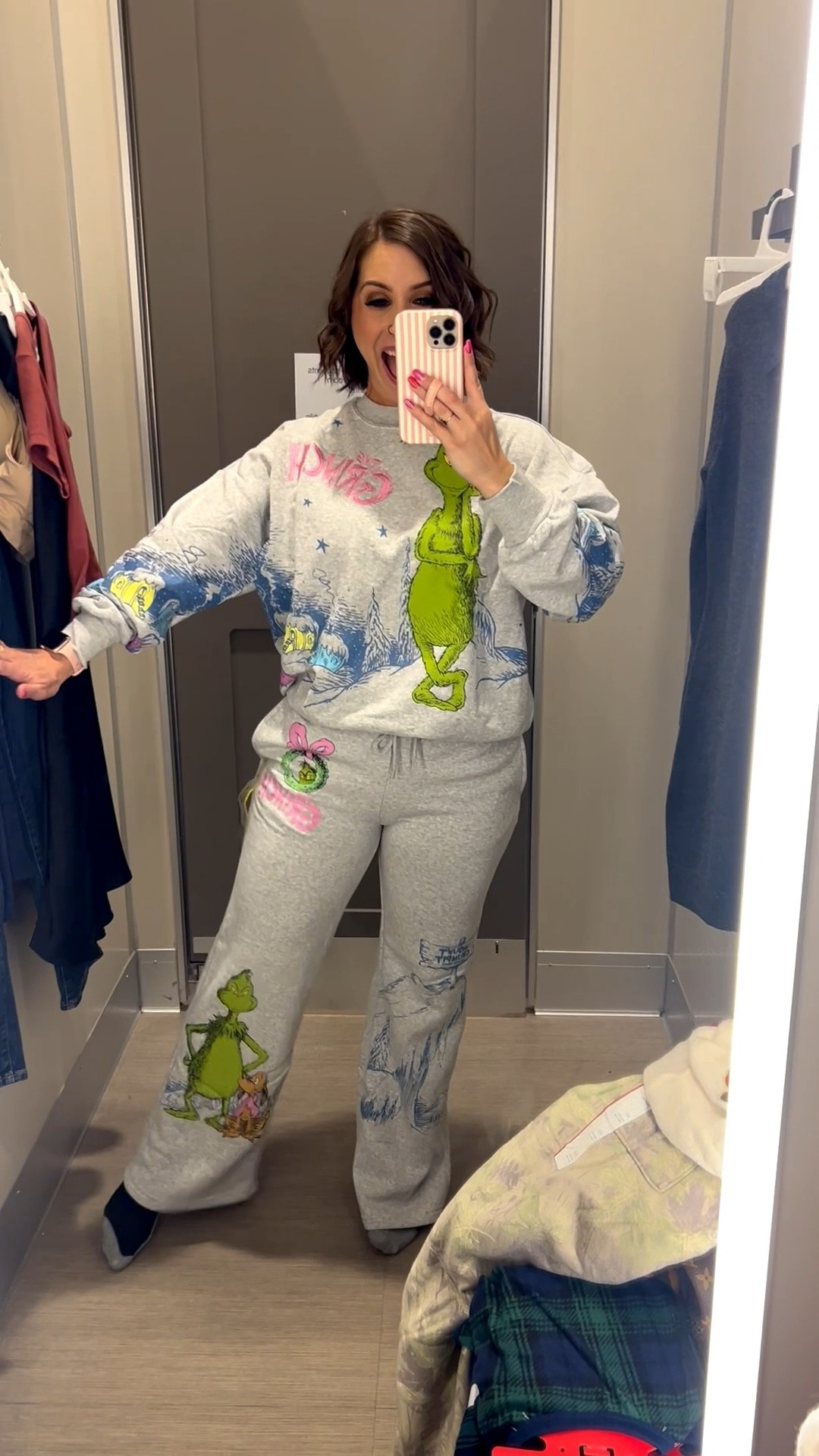 The cutest grinch set!! I got a small in the sweatshirt, it’s a little oversized and the sweat pants run tts, I would need a medium. So dang soft! 

The grinch, how the grinch stole Christmas, Christmas, Christmas outfit, Christmas sweater, grinch sweatshirt, target finds, Alicia Bice, does it come in pink blog 

#LTKFindsUnder50 #LTKHoliday #LTKSaleAlert