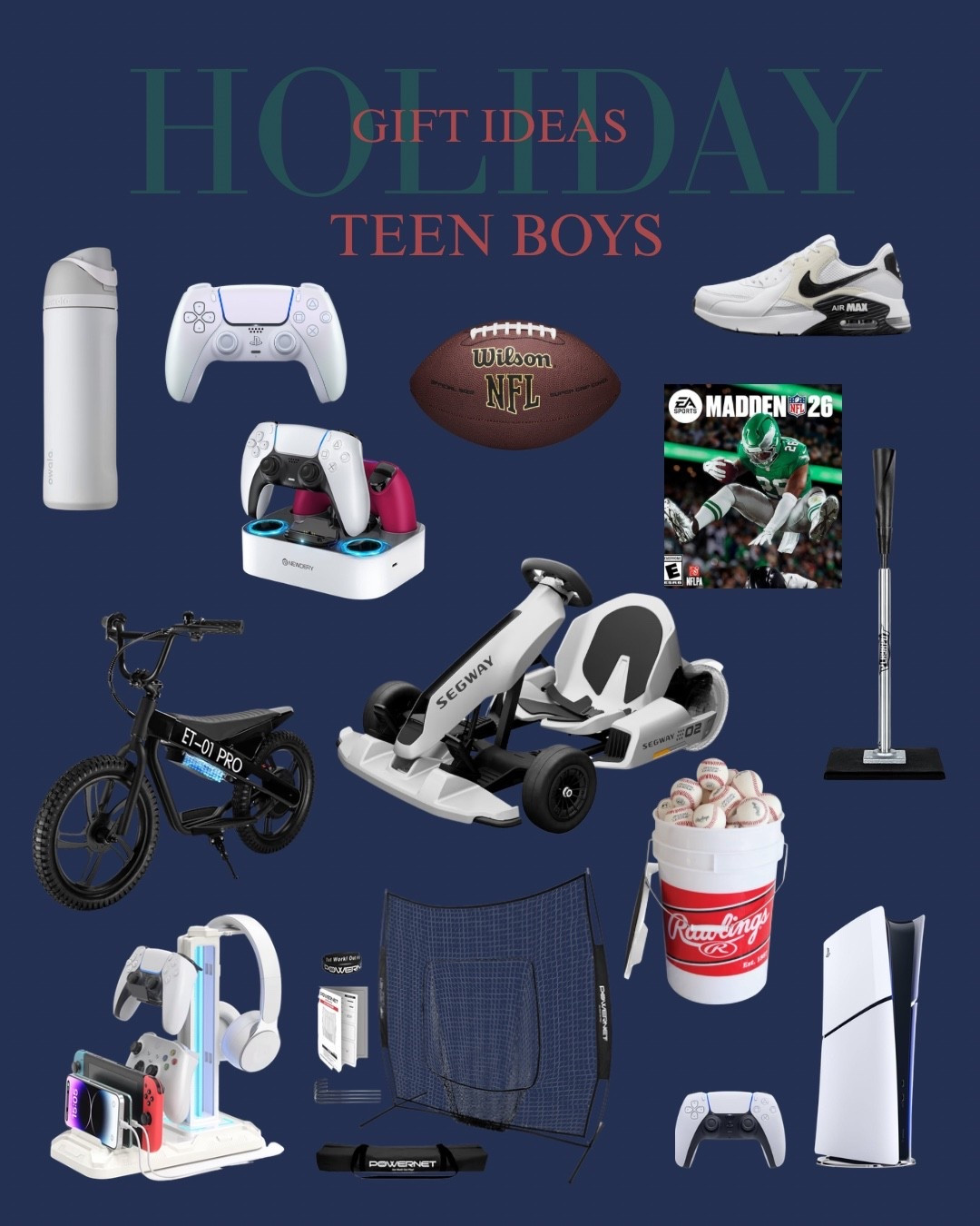 Amazon gift guide for teen boys

#giftguide #giftideas #teen #teenboy #christmas #holidaygiftguide #baseball #waterbottle #nikes #electricbike #gaming #amazon #amazongiftguide #amazonfinds 

#LTKHoliday #LTKCyberWeek #LTKGiftGuide