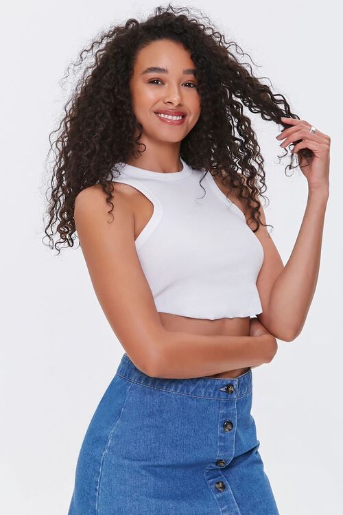 Cropped Rib-Knit Tank Top | Forever 21 (US)