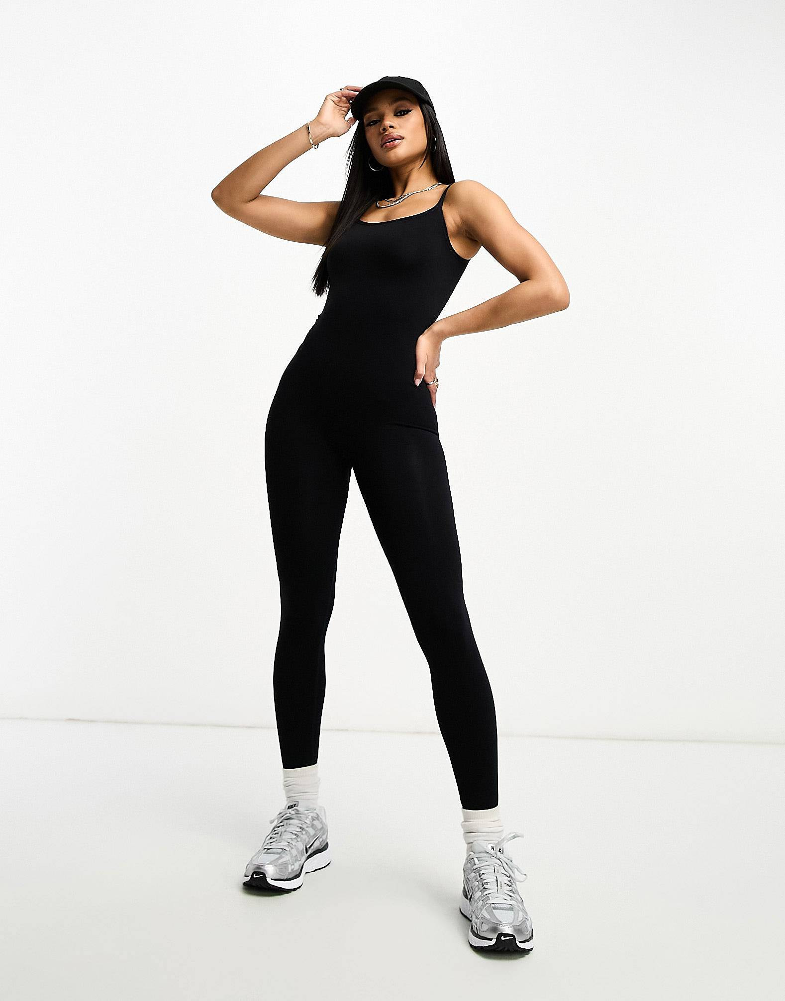 ASOS DESIGN seamless jumpsuit in black | ASOS (Global)