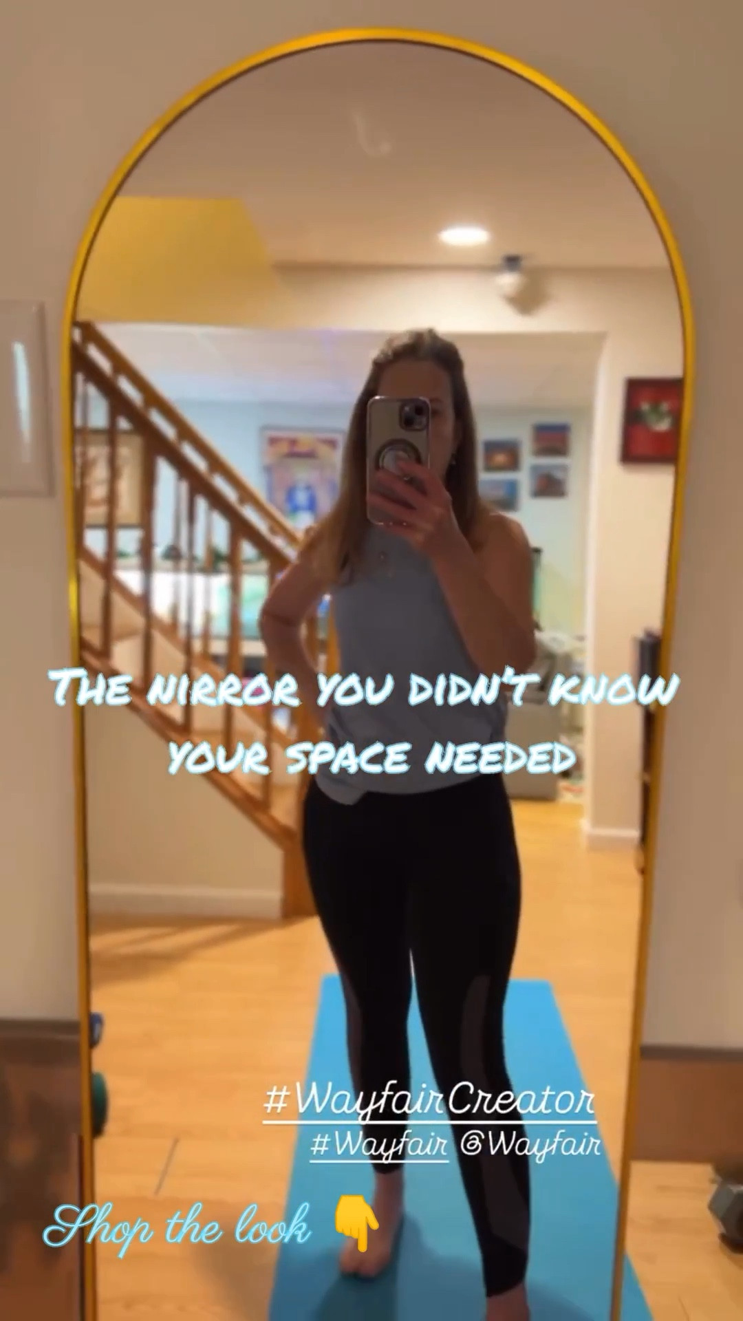 Transform your space with a mirror that’s as flexible as your schedule.  ✨ Adjustable, full-length, and chic enough for any room. Perfect for styling selfies, live classes or home workouts! See all the angles when you are styling your outfit or check your form with this stylish arched mirror. It’s a full 60” by 16” or choose your dimensions. I love the elegant gold, but you can choose other finishes. You can hang this on the wall or angle it anywhere you like with the freestanding option.

Shop my link in comments. 

https://creatorlink.shop/3PWoRau

#WayfairCreator #Wayfair @Wayfair  #homestyle #mirrors #mirrorselfies
#FullLengthMirror #CurvedMirror #HomeGymDecor #FitnessSpace #LiveClassReady #AdjustableMirror #InteriorInspo #ModernHomeDecor #HomeGymStyle #SpaceUpgrade #FunctionalDecor
#LTKFinds #LTKStyle #LTKDecor 


#LTKfitnessgoals #LTKgrwm #LTKSaleAlert #LTKHome