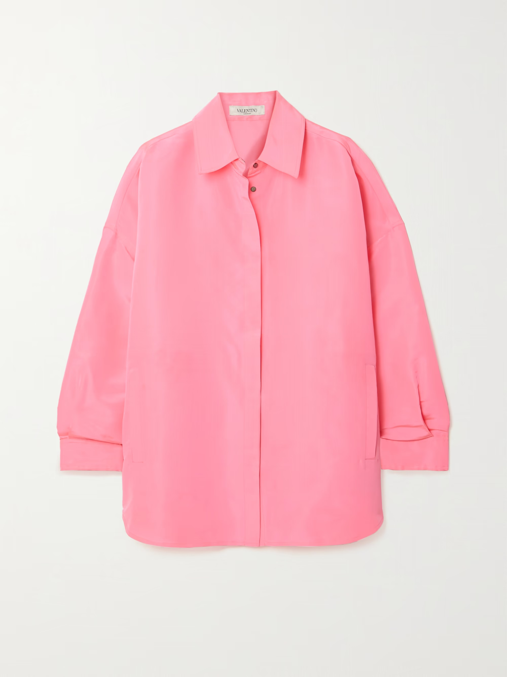 Oversized neon silk shirt | NET-A-PORTER (UK & EU)